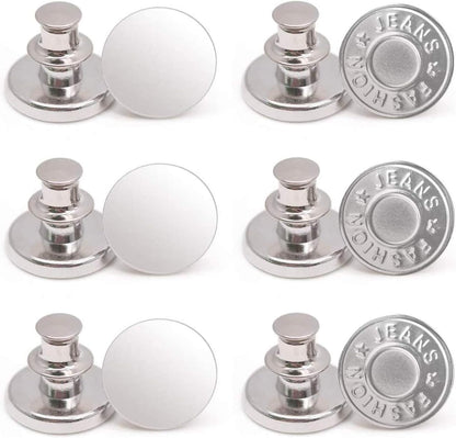 12 Sets Button Pins for Jeans, No Sew Jean Buttons Replacement,Removable Adjustable Instant Extender or V1258-DP02-A-1213