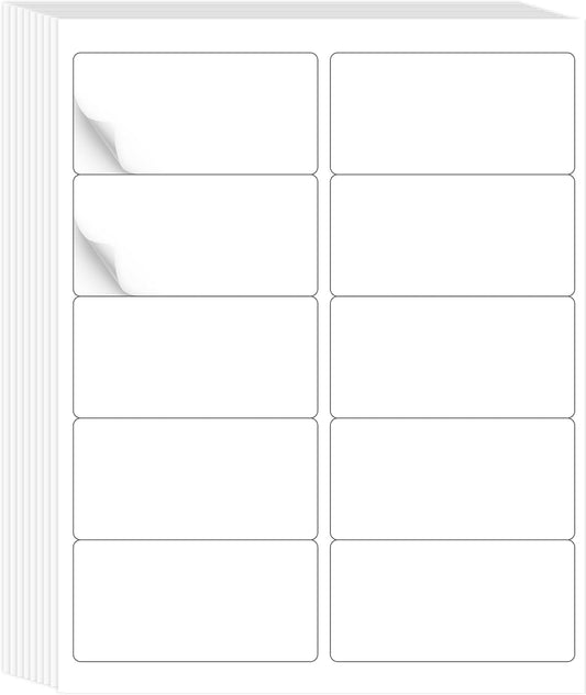 30 Sheets 10 per Page Label Papers, 2 x 4 in Shipping Address Mailing Labels, Printable White Sticker Labels V1258-DP02-A-1214