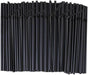 Flexible Plastic Straws Bendable for Drinking, Diameter 5 MM Length 21 CM (8.27 Inches), 100 PCS, Black, V1258-DP02-A-1215