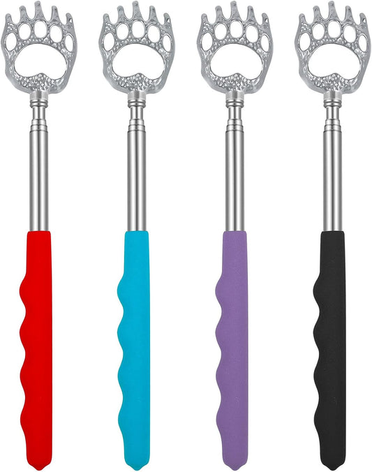 4 Pack Extendable Back Scratcher Easter Basket Stuffers Portable Telescoping Metal Claw Back Scratchers V1258-DP02-A-1216