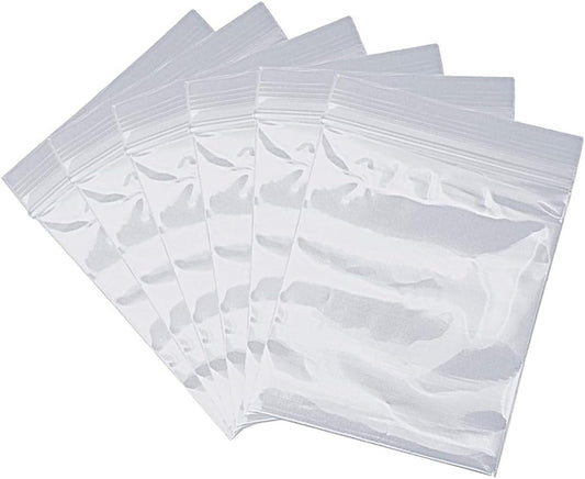 100 PCS Small Plastic Bags, 2" x 2.76" Resealable Zipper Poly Bags Mini Plastic Bags Clear Small Jewelry Bags V1258-DP02-A-1218
