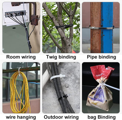 150 PCS Cable Zip Ties Heavy Duty, Self-Locking Nylon Cable Straps 4+8+12 Inch, Durable Auto-Locking Cord V1258-DP02-A-1225