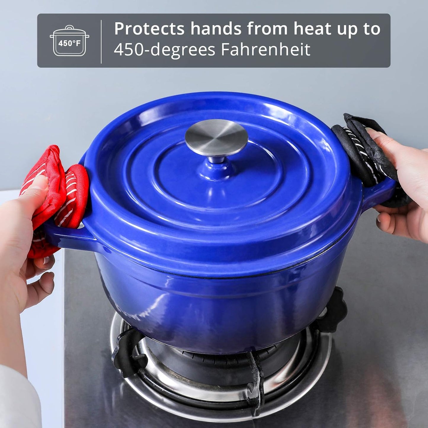 Cast Iron Skillet Handle Covers,Pot Handle Covers Heat Resistant,Pot Holders for Kitchen Heat V1258-DP02-A-1229