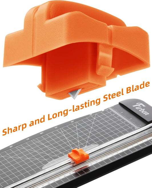 2Pcs Refill Blades for A4 A5 Paper Cutter, Spring-Loaded Safeguard Design Replacement Blade for Paper V1258-DP02-A-1232