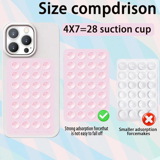 3 PCS Double Sided Phone Suction Pad,Sticky Phone Case for Wall ands-Free Fidget Toy Mirror Shower,Suction V1258-DP02-A-1233