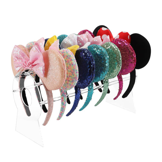 Heaband Holder Organizer,Acrylic Hair Band Ear Display Stand Jewelry Storage for Show Selling. V1258-DP02-A-1238