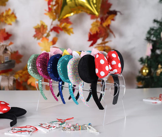 Heaband Holder Organizer,Acrylic Hair Band Ear Display Stand Jewelry Storage for Show Selling. V1258-DP02-A-1238