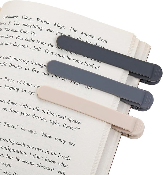 3Pcs Automatic Bookmark, Silicone Smart Book Marks for Reading Women, Men, Kids,Cute Unique Book Markers V1258-DP02-A-1240