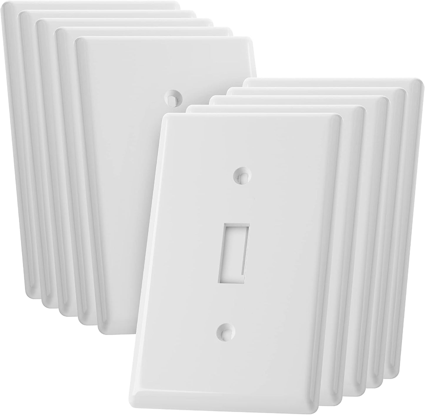 Bates- Light Switch Cover, Switch Plate Covers, Pack of 10, Single Light Switch V1258-DP02-A-1241
