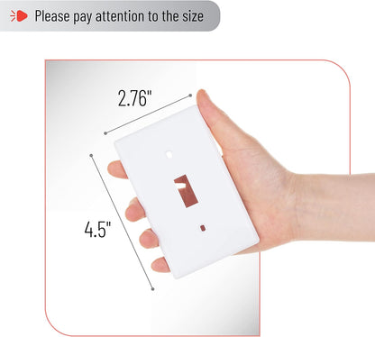 Bates- Light Switch Cover, Switch Plate Covers, Pack of 10, Single Light Switch V1258-DP02-A-1241