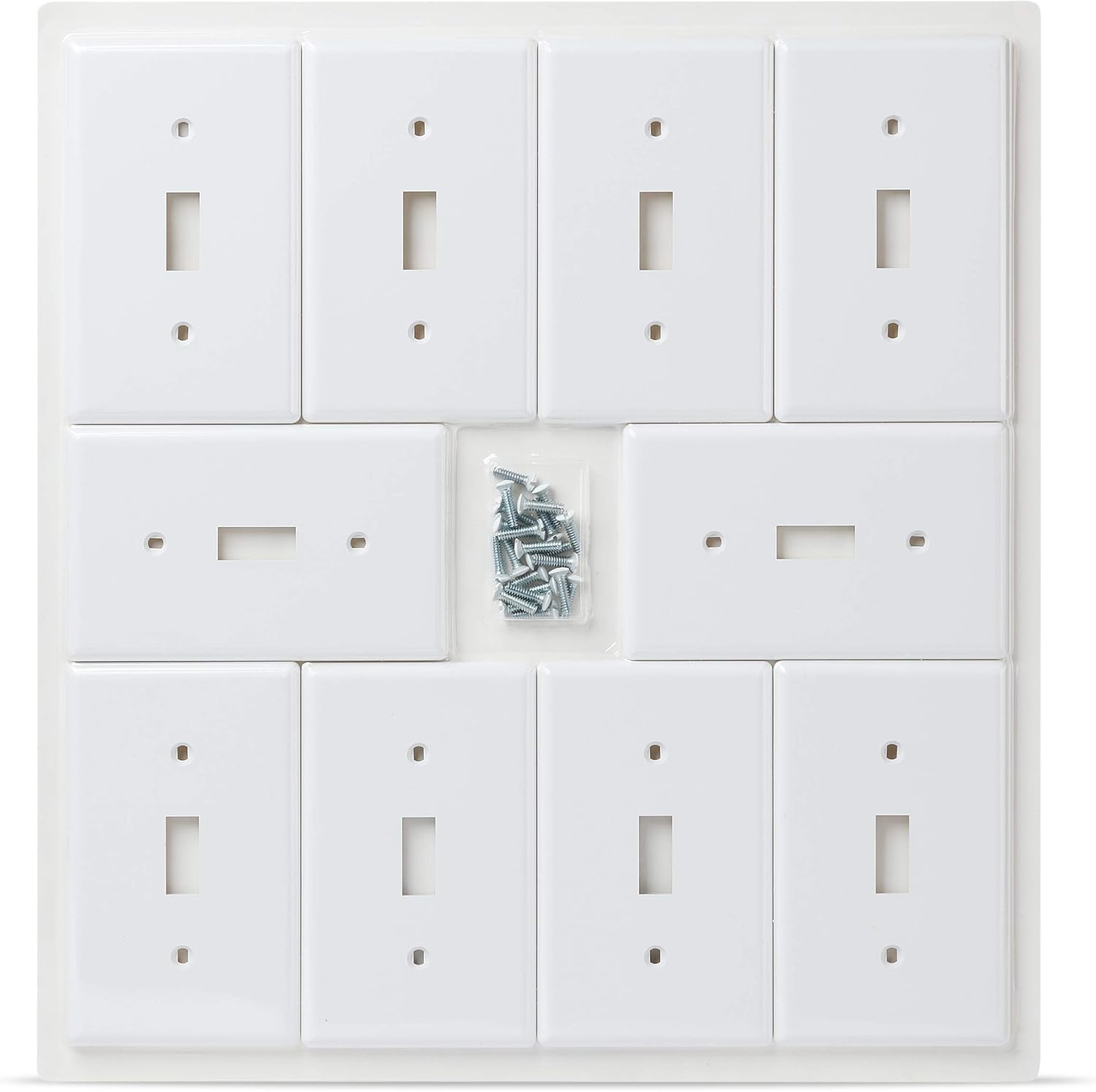 Bates- Light Switch Cover, Switch Plate Covers, Pack of 10, Single Light Switch V1258-DP02-A-1241