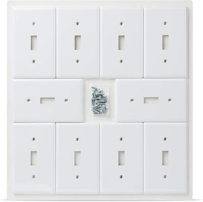 Bates- Light Switch Cover, Switch Plate Covers, Pack of 10, Single Light Switch V1258-DP02-A-1241