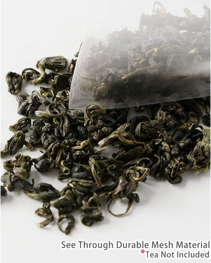 50 Pcs Tea Filter Bags Disposable Tea Bags for Loose Tea Herb Spice Empty Mesh Small Drawstring Seal Infuser V1258-DP02-A-1245