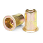 Rivet Nuts, 100Pcs M5 Rivet Nuts,Zinc Plated Finish Carbon Steel Flat Head Rivnut Threaded Insert V1258-DP02-A-1248