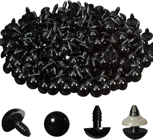 320pcs Include 160pcs 12mm Black Plastic Safety Eyes Crafts Safety Eyes with 160pcs Washers for Amigurumi V1258-DP02-A-1249