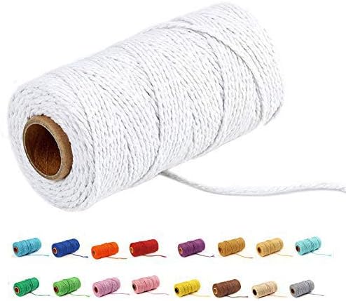 (109 Yards/1.5mm/35 Colors Optional) 109 DIY Macrame Cord Craft Macrame Cotton Baker Twine Craft Making V1258-DP02-A-1256