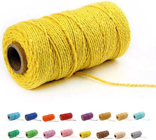 (109 Yards/1.5mm/35 Colors Optional) Cotton Baker Twine DIY Craft Macrame Natural Cotton Rope Craft Making V1258-DP02-A-1257