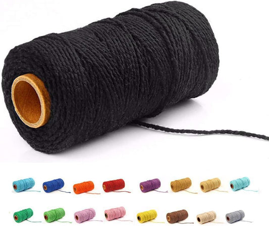(109 Yards/1.5mm/35 Colors Optional) Macrame Cord Craft Macrame Cotton Baker Twine Craft Making Knitting Cord V1258-DP02-A-1259