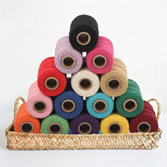 (100 Yards/1.5mm/35 Colors Optional) Cotton Baker Twine DIY Craft Macrame Natural Cotton Rope Craft Making V1258-DP02-A-1260