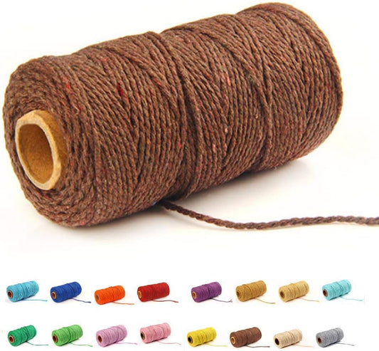 (109 Yards/1.5mm/35 Colors Optional) 109 DIY Macrame Cord Craft Macrame Cotton Baker Twine Craft Making V1258-DP02-A-1261