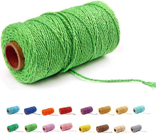 (109 Yards/1.5mm/35 Colors Optional) Cotton Baker Twine DIY Craft Macrame Natural Cotton Craft Making V1258-DP02-A-1265