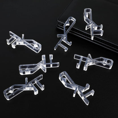 12 PCS Hidden Channel Valance Clips, 1-7/8inch Clear Plastic Blinds Clips for Valance with a Groove in The V1258-DP02-A-1278