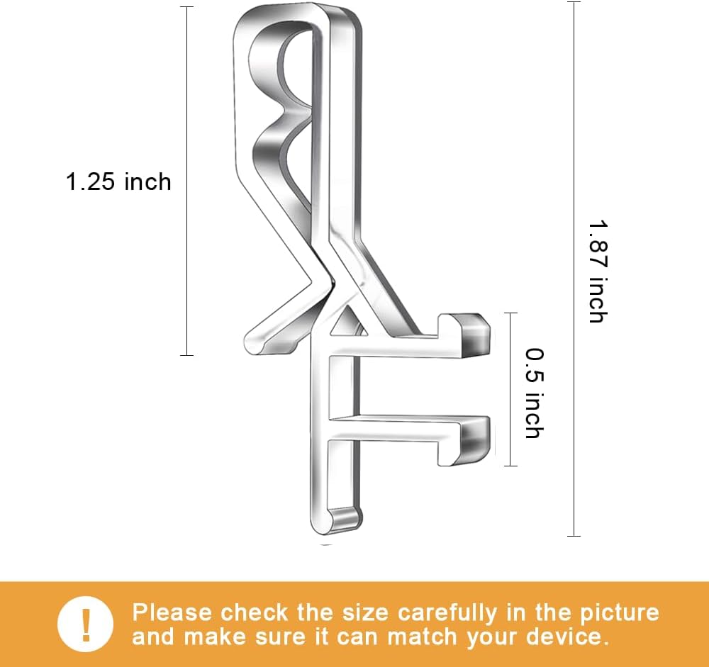 12 PCS Hidden Channel Valance Clips, 1-7/8inch Clear Plastic Blinds Clips for Valance with a Groove in The V1258-DP02-A-1278