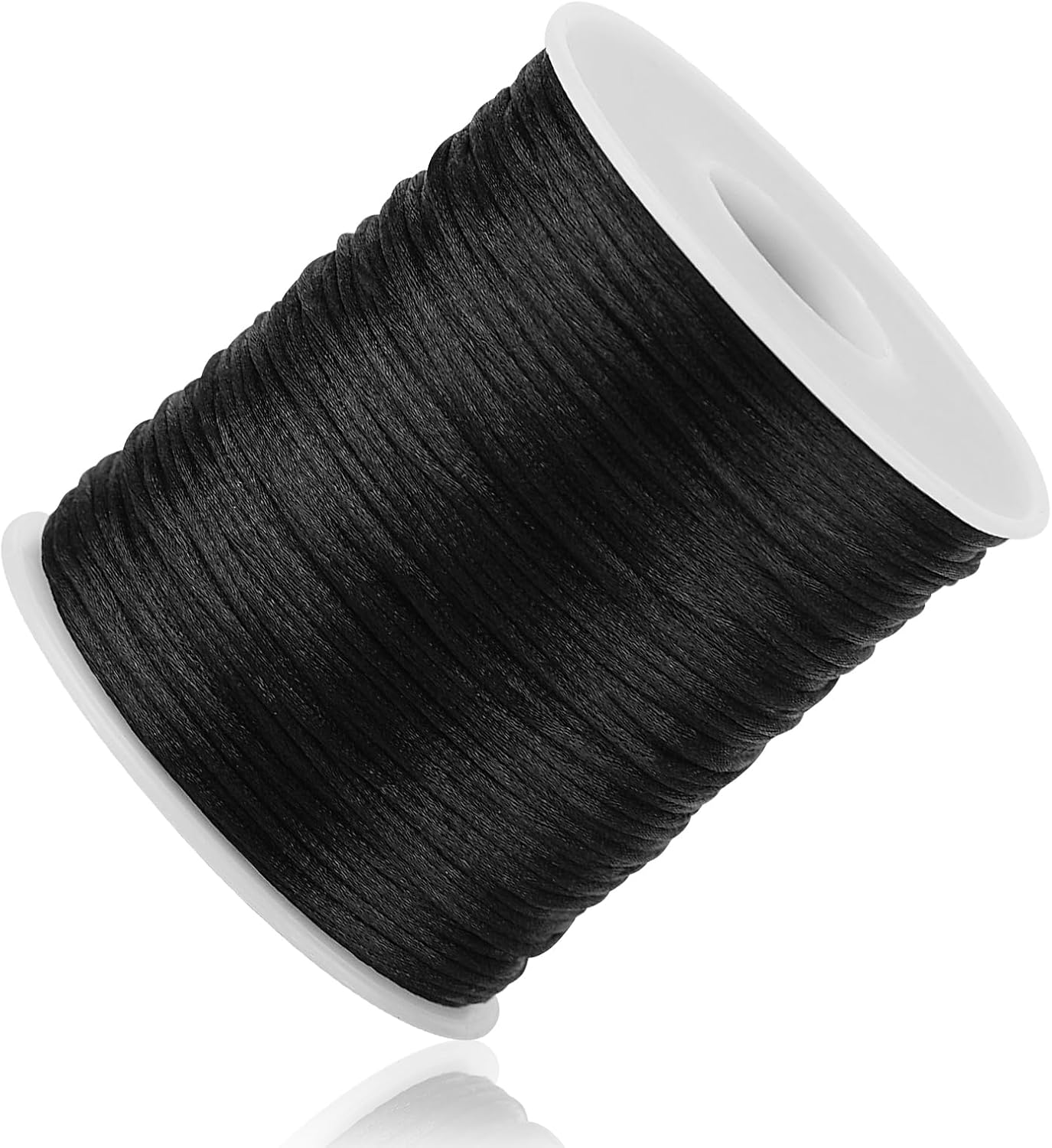 Black Nylon String Cord - 1MM 100 Yards Black Twine, Bracelet String for Bracelet Making, Braided Ornament V1258-DP02-A-1280