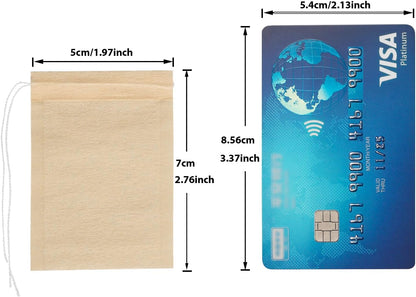 100pcs Disposable Tea Bags for Loose Tea, Small Empty Tea Bag with Wood Pulp Material, Unbleached Tea Filter V1258-DP02-A-1285