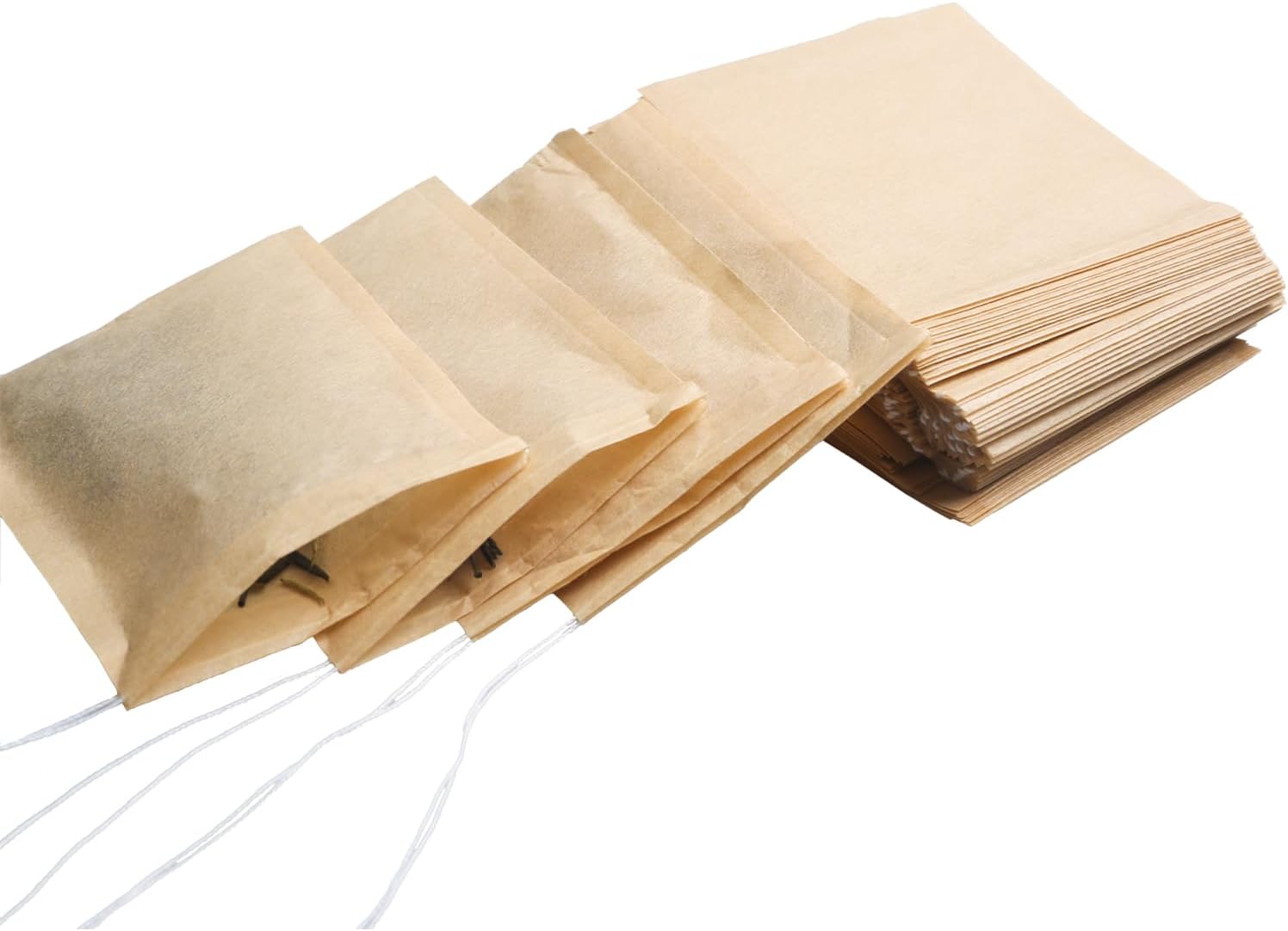 100pcs Disposable Tea Bags for Loose Tea, Small Empty Tea Bag with Wood Pulp Material, Unbleached Tea Filter V1258-DP02-A-1285