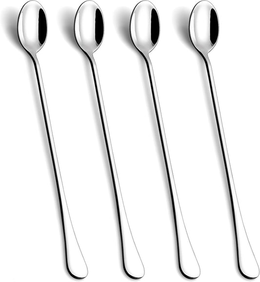 9.5-Inch Long Handle Iced Tea Spoon, Coffee Spoons, Ice Cream Spoons, Stainless Steel Cocktail Stirring V1258-DP02-A-1287