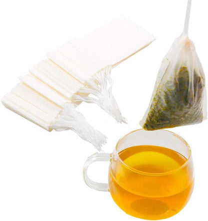 Tea Filter bags, safe and natural material, disposable tea infuser, empty tea bag with drawstring for loose V1258-DP02-A-1288