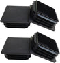 4 Pack 2'' Inch End Cap Square Tubing Black Plastic Plug,Tubing Post End Cap Suitable for Square TubeSquare V1258-DP02-A-1291