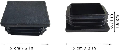 4 Pack 2'' Inch End Cap Square Tubing Black Plastic Plug,Tubing Post End Cap Suitable for Square TubeSquare V1258-DP02-A-1291