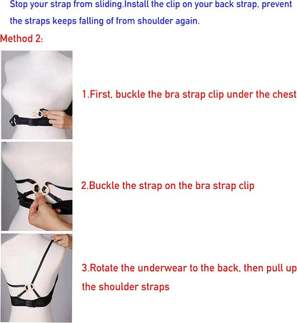 Bra Strap Clips for Racerback, Anti-Slip Buckles Conceal Straps, Racer Back Conceal Straps V1258-DP02-A-1292