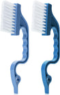 Slick- Window Track Cleaning Brush, 2 Pack, Blue Ergonomic Handle, Built-in Scraper, Multipurpose, Window V1258-DP02-A-1295