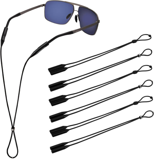 6Pcs Adjustable Glasses Straps Silicone Sport Sunglasses Holder Retainer Cord Around Neck Eyewear Accessories V1258-DP02-A-13