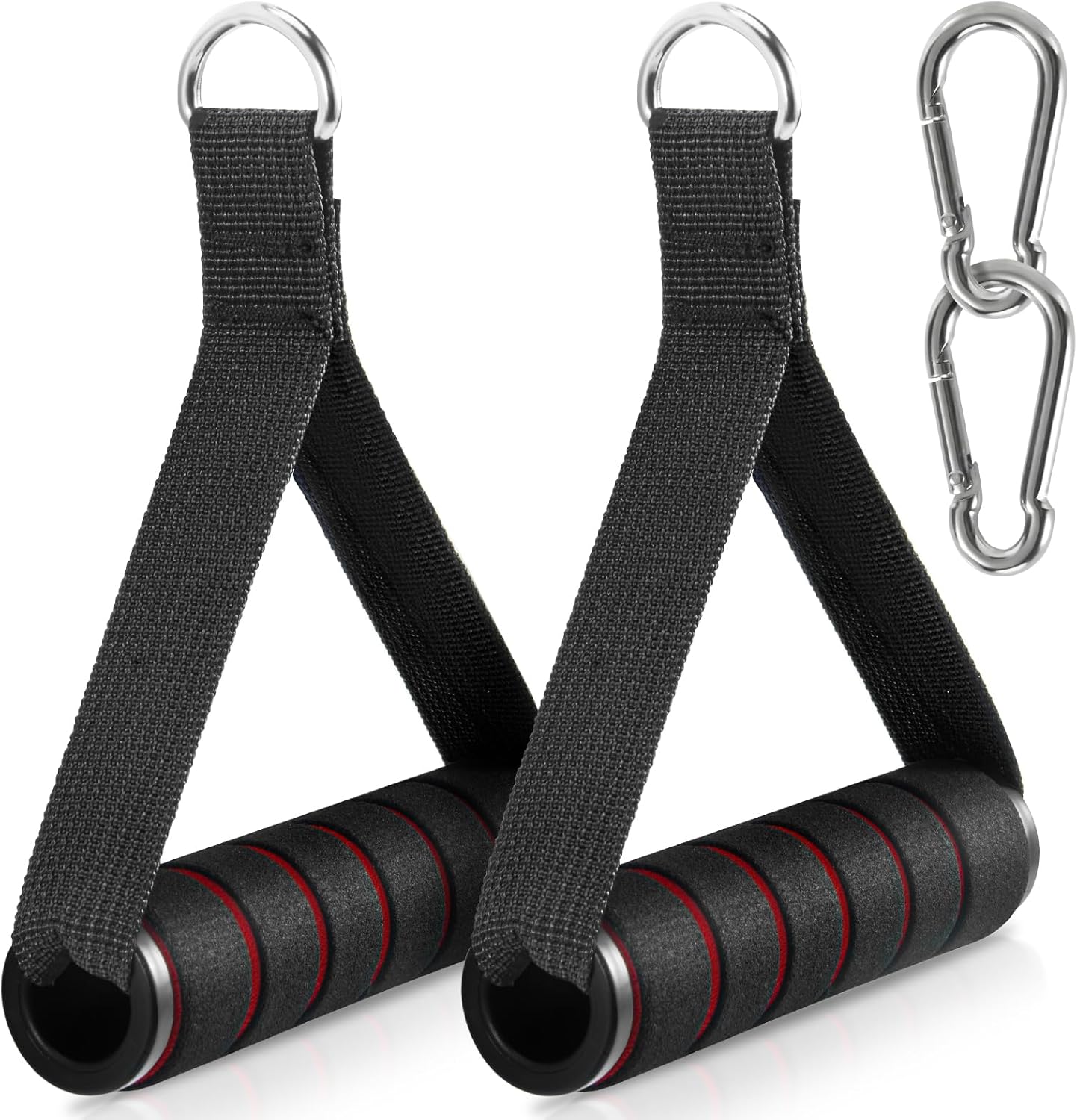 2 Pack Upgraded Exercise Handles, Gym Handle Equipment for Cable Machine Attachments, Strength Training V1258-DP02-A-1301