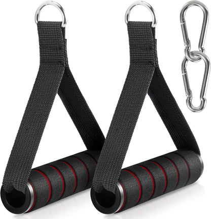 2 Pack Upgraded Exercise Handles, Gym Handle Equipment for Cable Machine Attachments, Strength Training V1258-DP02-A-1301