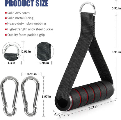 2 Pack Upgraded Exercise Handles, Gym Handle Equipment for Cable Machine Attachments, Strength Training V1258-DP02-A-1301