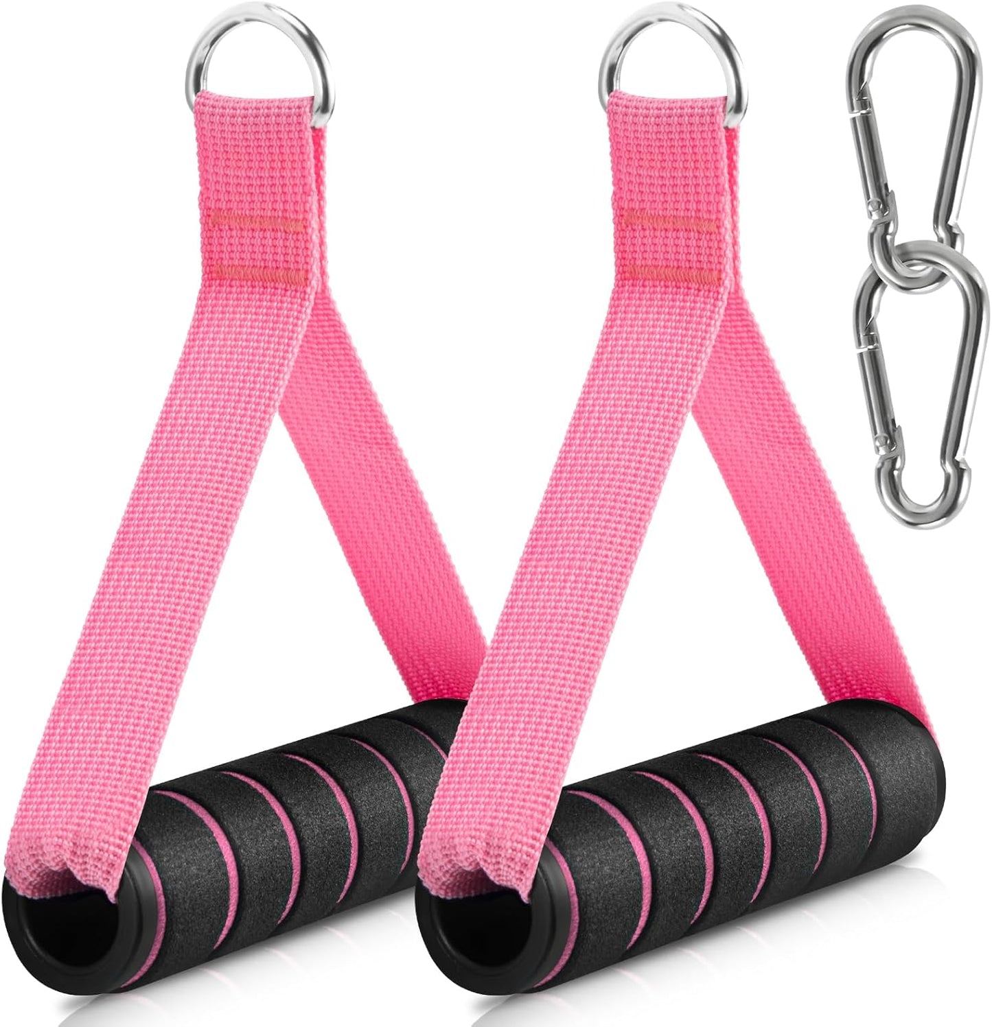 2 Pack Upgraded Exercise Handles, Gym Handle Equipment for Cable Machine Attachments, Strength Training V1258-DP02-A-1302