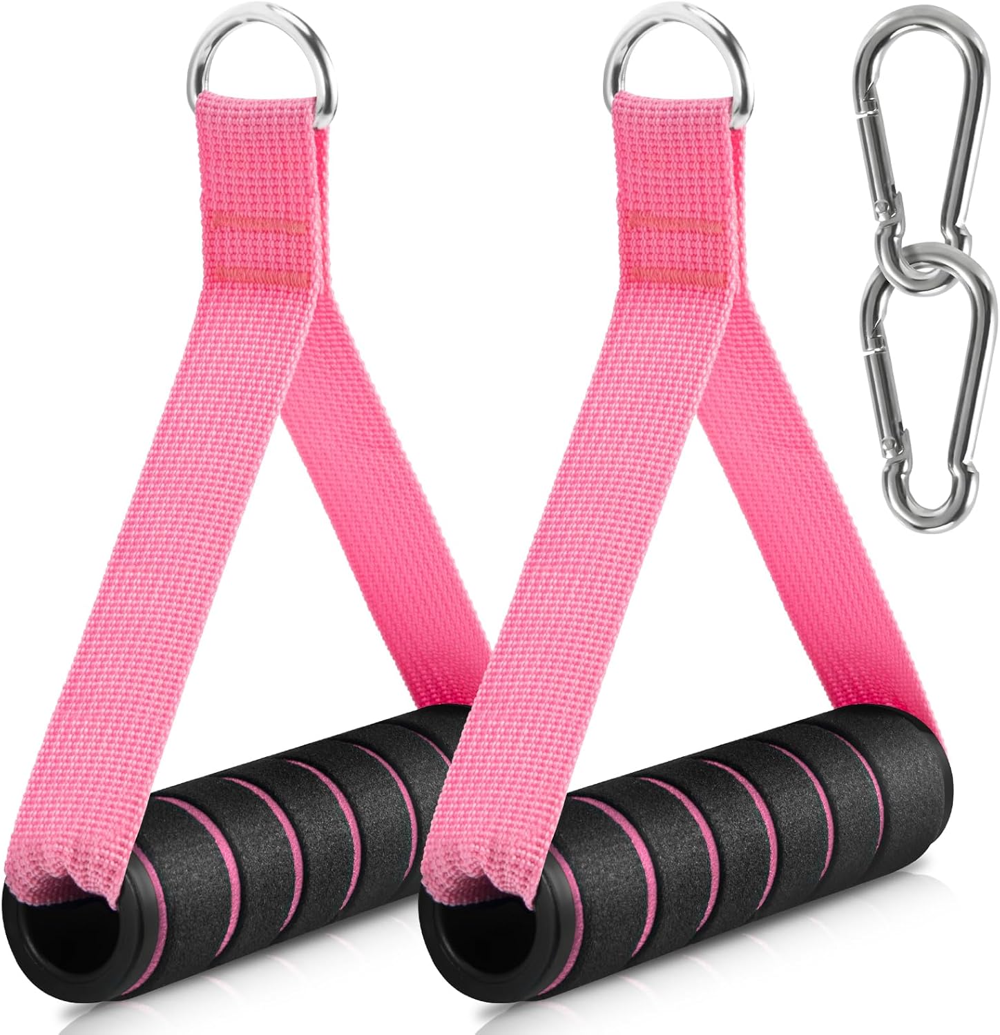 2 Pack Upgraded Exercise Handles, Gym Handle Equipment for Cable Machine Attachments, Strength Training V1258-DP02-A-1302