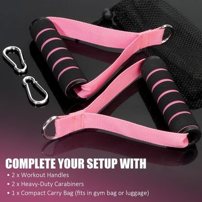 2 Pack Upgraded Exercise Handles, Gym Handle Equipment for Cable Machine Attachments, Strength Training V1258-DP02-A-1302