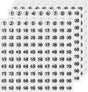 Silver Consecutive Number Stickers 1 to 100, 0.4 inch Round Small Number Stickers Labels for Inventory, V1258-DP02-A-1304