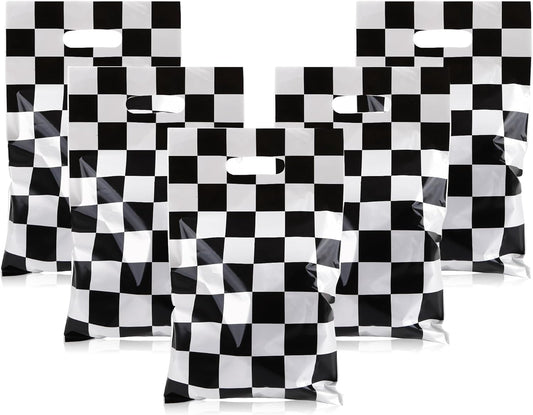 30Pcs Race Car Party Favors Bag Goodie bags Racing in Speed Party Decorations Soccer Theme Black and White V1258-DP02-A-1316