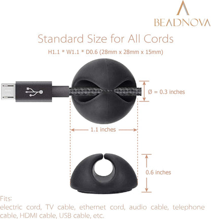 Cable Clips Cord Organizer Cable Management Wire Cord Holder 1 Slots Adhesive Wire Holder for Car Charging V1258-DP02-A-132