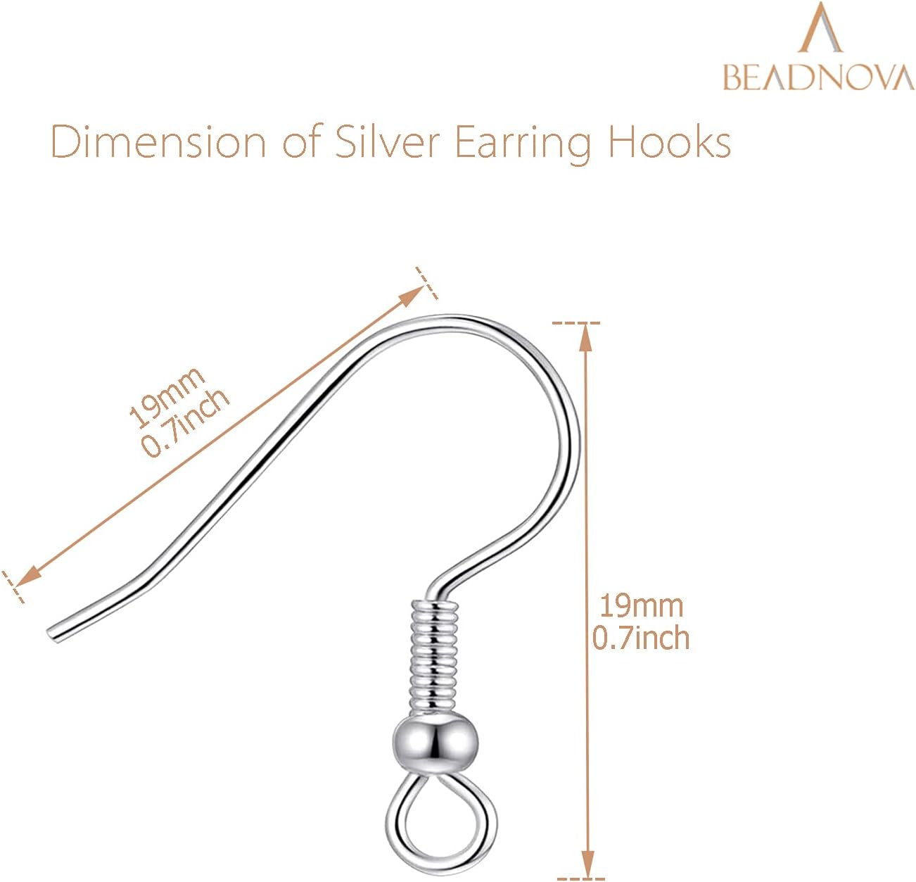Fish Hook Earring Hooks 150pcs Earring Findings with Backs for Ear Wire Supplies Ear Post Making DIY (150pcs V1258-DP02-A-133