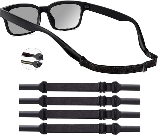 Kids Glasses Strap 4 Pieces Adjustable Toddler Glasses Strap Black Baby Sunglasses Strap Only Kids Eyeglasses V1258-DP02-A-1339
