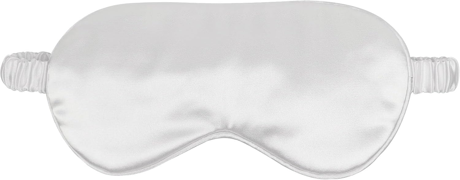 1 Pcs Silk Sleep Mask, Soft Eye Mask with Elastic Strap, Lightweight Blindfold for Men, Women, Travel, and V1258-DP02-A-1351