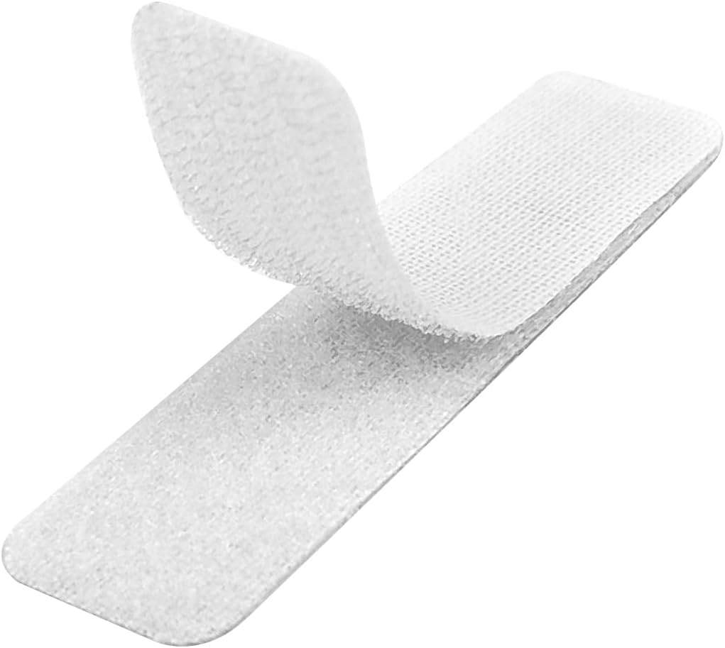 12 Sets 1 x 4 Inch Hook and Loop Tape Sticky Back - Heavy Duty Double-Sided Adhesive Strips - Strong Fastener V1258-DP02-A-1360